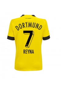Borussia Dortmund Giovanni Reyna #7 Fotballdrakt Hjemme Klær Dame 2022-23 Korte ermer